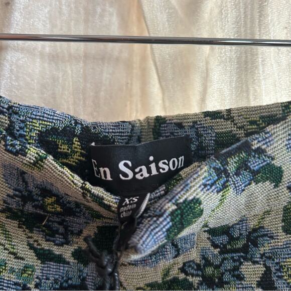 En Saison Passion Trousers Textured Jacquard Floral Tapestry Pants NWT Size XS - Picture 4 of 6